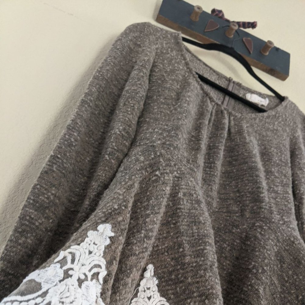 A'Reve Peplum Scoopneck Sweater - Picture 1 of 12